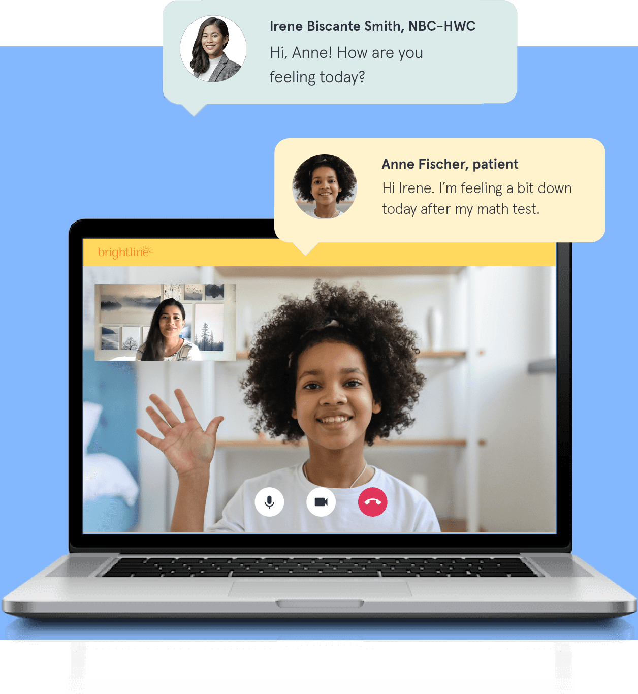 Dad and duaghter on app screen